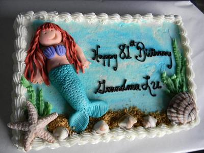Granma Lu's Mermaid - Cake by Donna Tokazowski- Cake Hatteras, Martinsburg WV