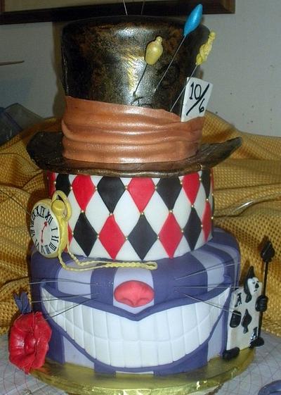 Mad Hatter/Alice in Wonderland Cake - Cake by Andrea Bergin