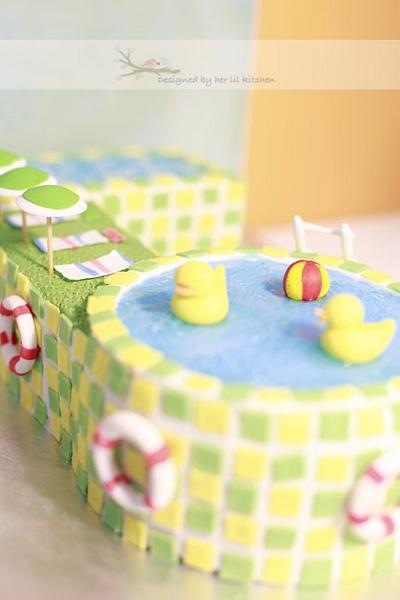 Quack quack Swimming pool - Cake by Her lil kitchen