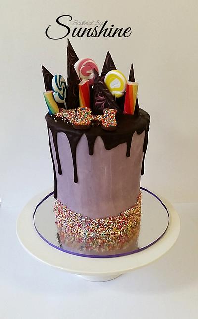 7.5 inch tall red velvet mud cake - Cake by Baked by Sunshine