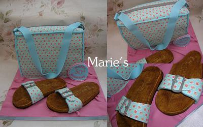 Shabby Chic Bag and shoes - Cake by Maries