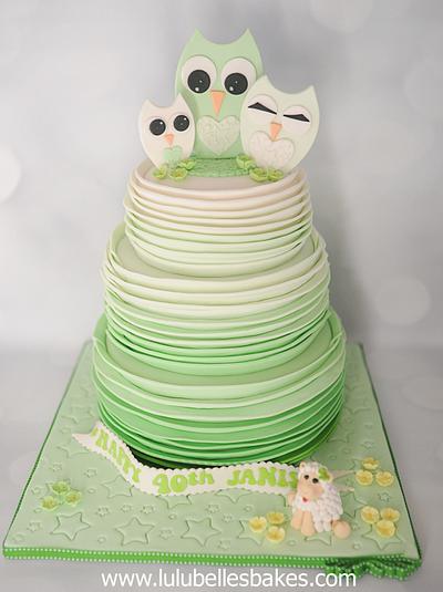 Ombre Mint Green Ruffle cake - Cake by Lulubelle's Bakes