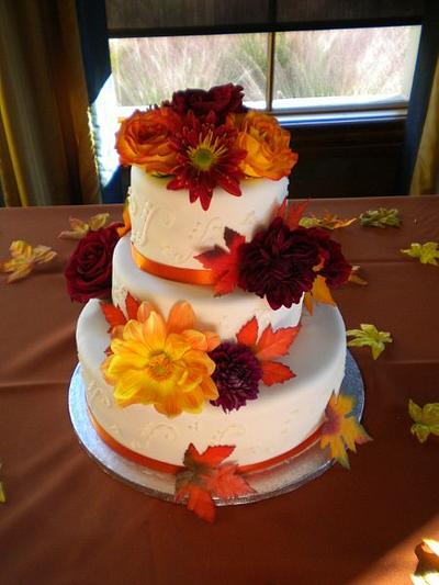 Fall Wedding cake - Cake by Blairscustomcakes