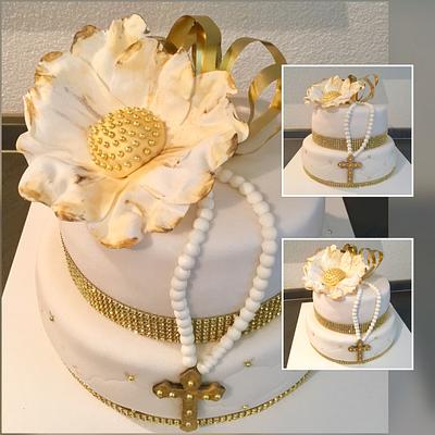 1st communion - Cake by Dolce Follia-cake design (Suzy)