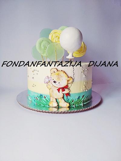 Teddy bear  - Cake by Fondantfantasy