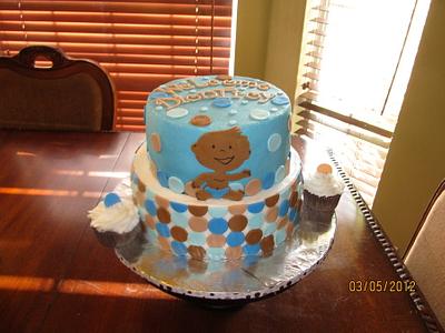 Baby boy baby shower - Cake by lcressel