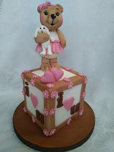 Cute Valentine teddybear 💖 - Cake by Petra