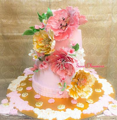 Pretty In Pastels-Engagement Cake - Cake by Sweet Obsessions by Tanya Mehta 