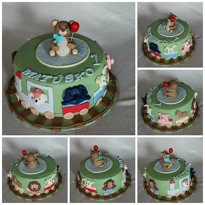 Teddy and other animals - Cake by Anka