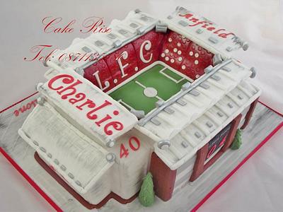 Anfield Football Stadium Cake - Cake by Karina Leonard