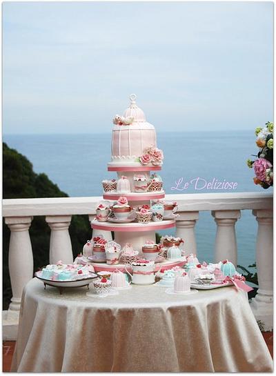 shabby chic wedding cake - Cake by LeDeliziose