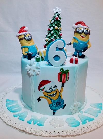 Minions and christmas - Cake by alenascakes
