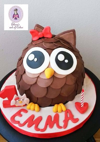 Owl cake  - Cake by elenasartofcakes