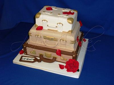 Vintage Suitcase cake - Cake by AJS Cakes