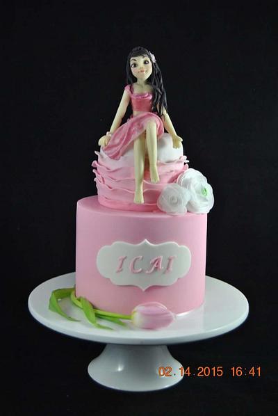 Icai's pretty in pink cake - Cake by Grace Lorenzo