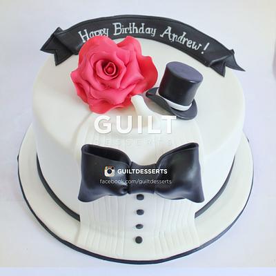 Tuxedo Shirt cake - Cake by Guilt Desserts