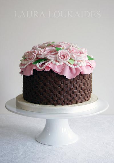 Flower Basket Cake - Cake by Laura Loukaides