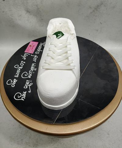 3D shoe in cream  - Cake by Michelle's Sweet Temptation