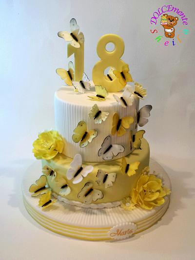 Cake with butterflies - Cake by Sheila Laura Gallo