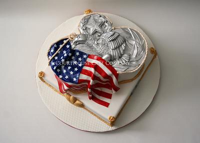 Air Force Retirement Cake - Cake by CourtHouse Cake Company