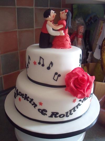 25th Wedding Anniversary Cake - Cake by Suzi Saunders