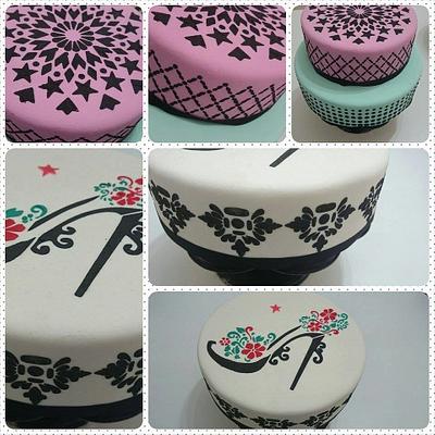 Stencil´s Cake - Cake by Sandra Soledad Rivero