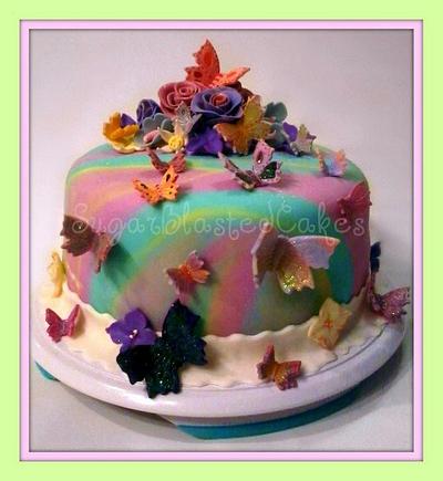 Butterfly cake - Cake by FabulousinFondant