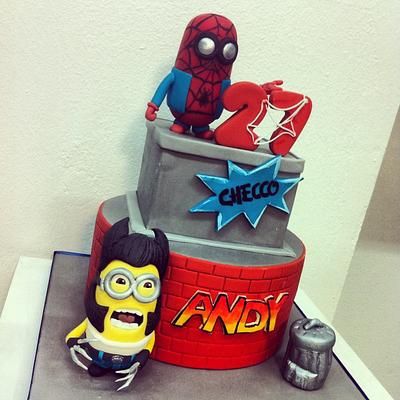 Minion Heroes cake - Cake by Bella's Bakery
