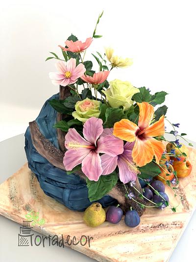 Summer Flowers and fruits - Cake by Agnes Havan-tortadecor.hu