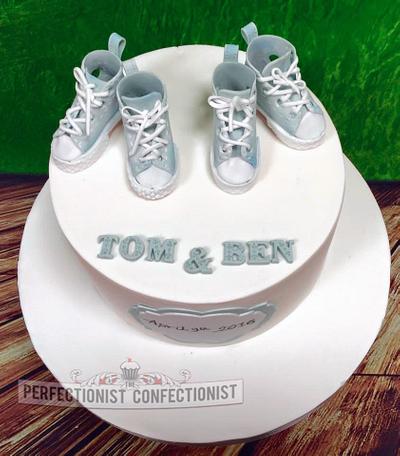 Tom & Ben - Christening Cake - Cake by Niamh Geraghty, Perfectionist Confectionist