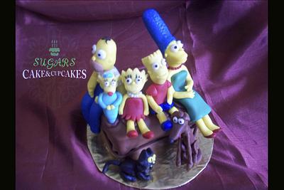 simpson family - Cake by SUGARScakecupcakes