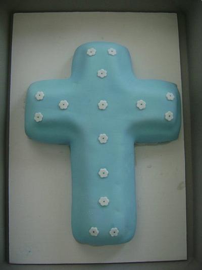 Baptism Cross - Cake by Lisa