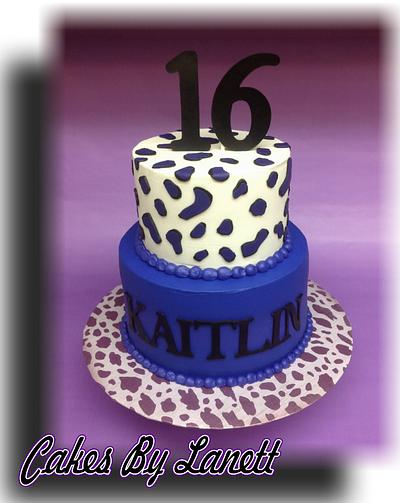 Sweet 16 Animal Print - Cake by Lanett