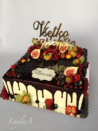Fruit drip cake  - Cake by Layla A