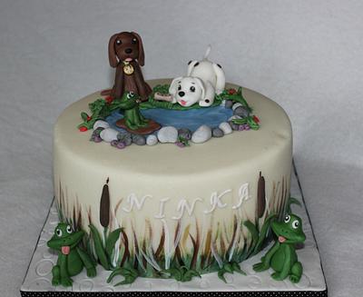 Dogs and frogs - Cake by Anka