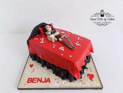 Sexy Girl and her Teddy Bear - Cake by Sweet Side of Cakes by Khamphet 