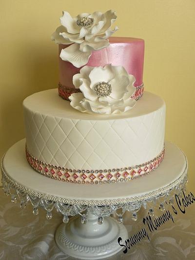 Loretta Fantasy Flower Wedding Cake - Cake by Scrummy Mummy's Cakes