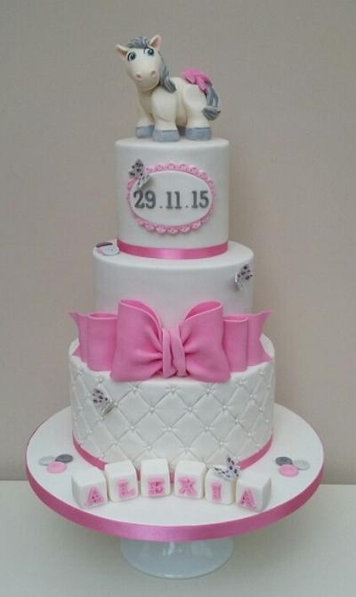 Pebbles - Christening Cake - Cake by The Buttercream Pantry