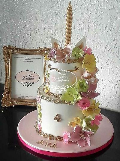 Unicorne birthday cake - Cake by Fées Maison (AHMADI)