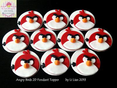 Angry Bird 2D Fondant Toppers - Cake by LiLian Chong