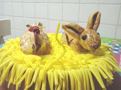 Chicken and rabbit - Cake by Mayvicake