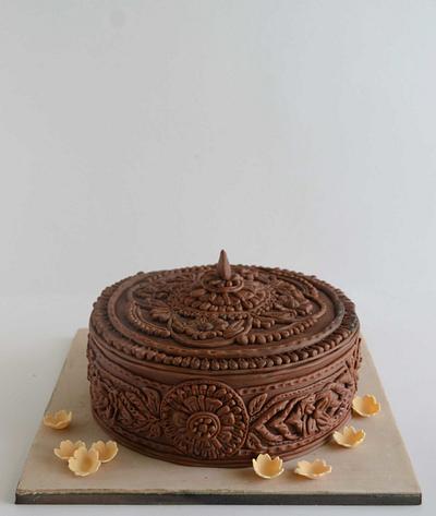 Intricate Wood Carved Box Cake - Cake by Gayathri Kumar