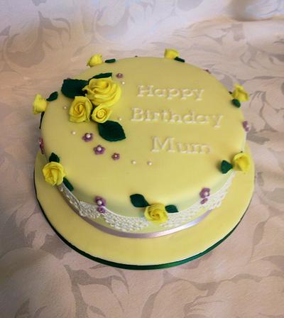 Yellow Birthday Cake - Cake by Caron Eveleigh