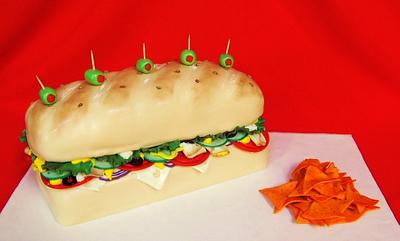 Submarine Sandwich - Cake by Kendra's Country Bakery