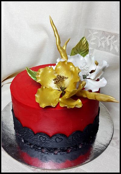 Coloured ganache! - Cake by Maaria