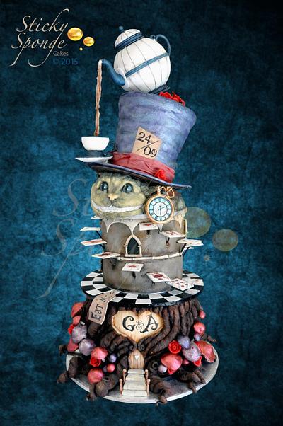 Alice in Wonderland Wedding Cake - Cake by Sticky Sponge Cake Studio