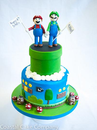 Mario & Luigi Say Happy Birthday - Cake by Marieke Nijenhuis