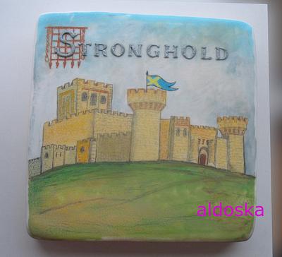 Hand painting - castle - Cake by Alena
