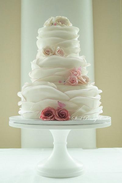 Ruffle cake - Cake by Steel Penny Cakes, Elysia Smith