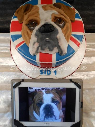bulldog "Sid" cake - Cake by Dinkylicious Cakes